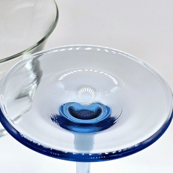 Americana Light Blue Cristal D'Arques Crystal Wine Glasses 7" flared Luminarc - Picture 6 of 9